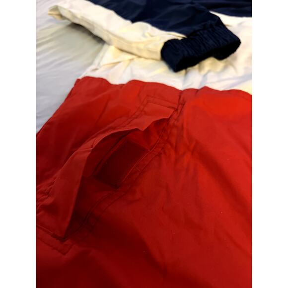 Speedo America Flag Windbreaker Jacket Red, White, and Blue Hooded Size Large - Picture 6 of 11